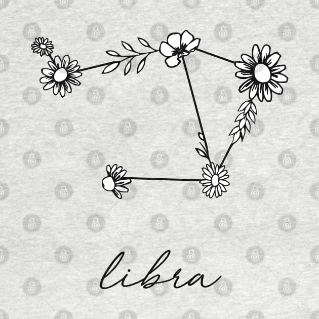 Libra Zodiac Wildflower Constellation by aterkaderk